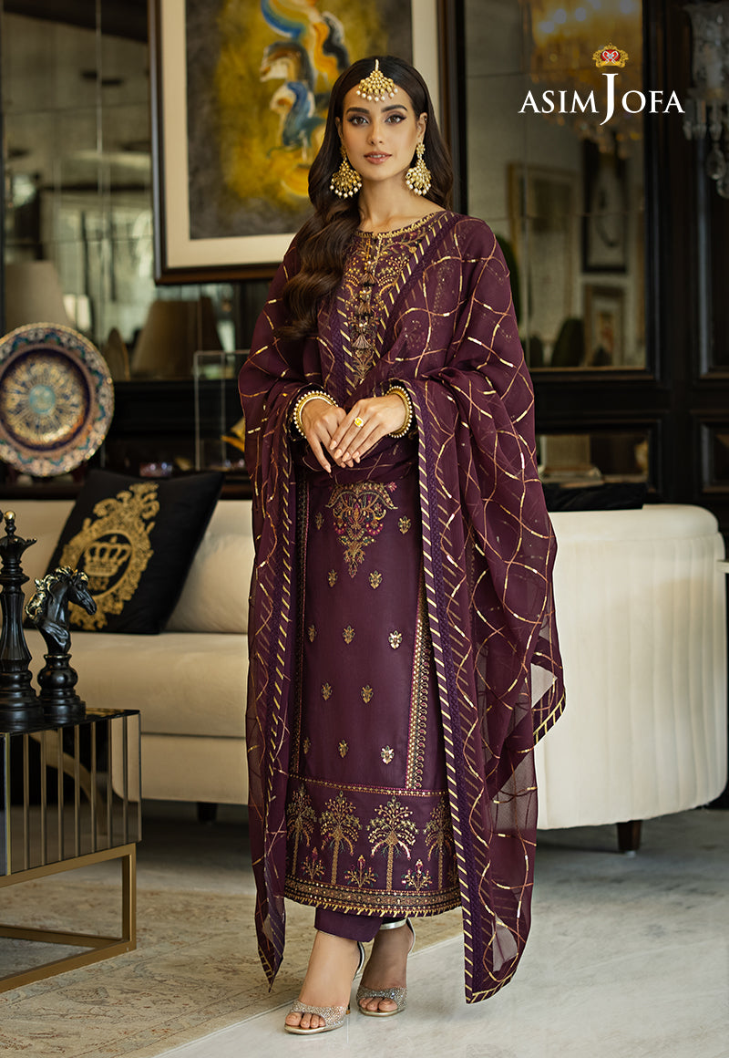 ASIM JOFA LUXURY EMBROIDERED ORGANZA - 3 PC UNSTITCHED