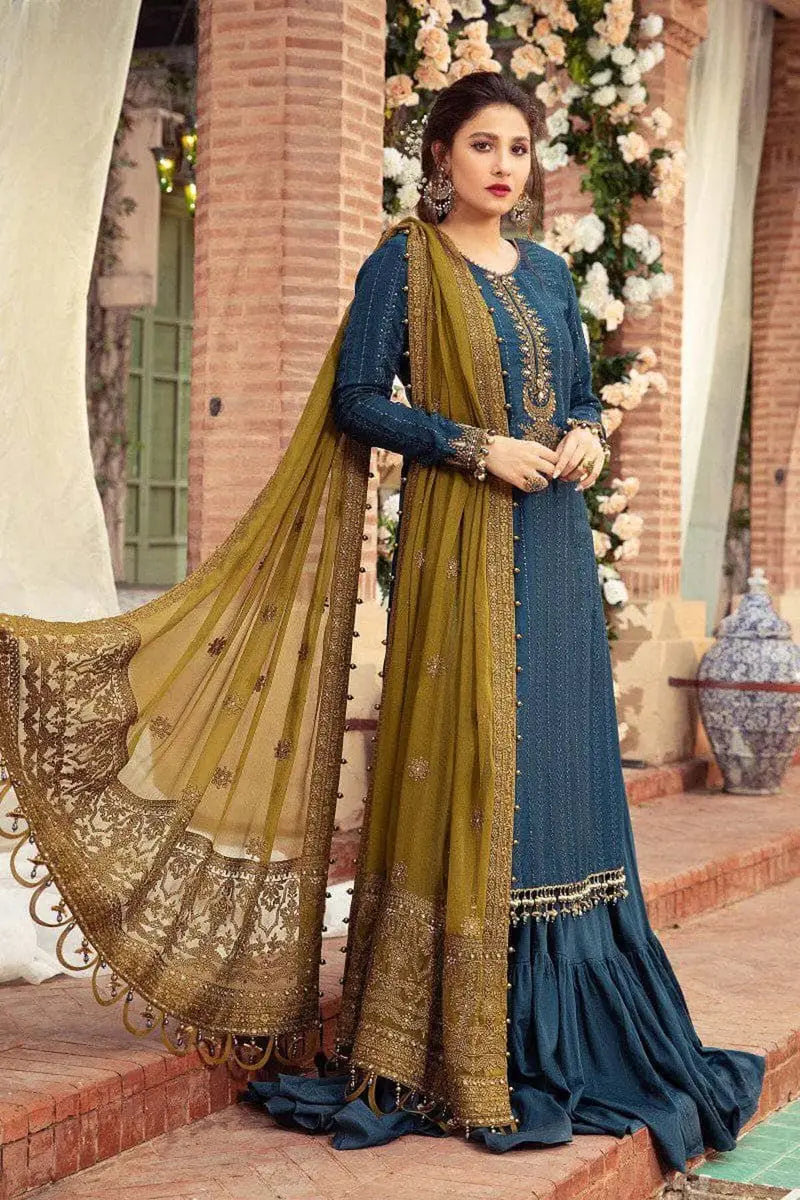 MARIA B LUXURY EMBROIDERED CHIFFON - 3 PC UNSTITCHED