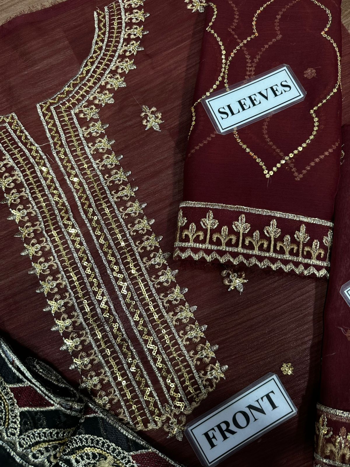 ASIM JOFA LUXURY WEDDING EMBROIDERED CHIFFON - 3 PC UNSTITCHED