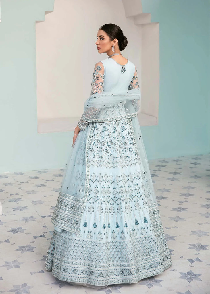 AKBER ASLAM LUXURY WEDDING EMBROIDERED NET MAXI - 3 PC UNSTITCHED