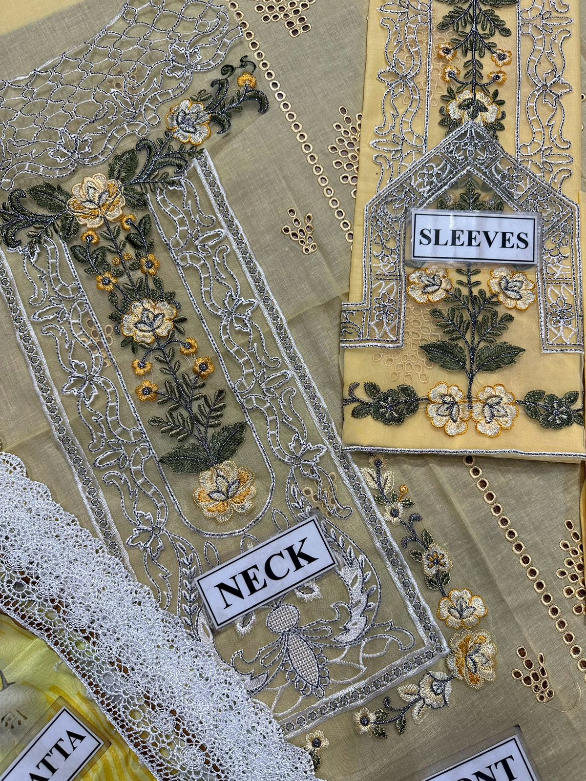 ADNAN LIBAS LUXURY CHIKANKARI EMBROIDERED LAWN - 3 PC UNSTITCHED