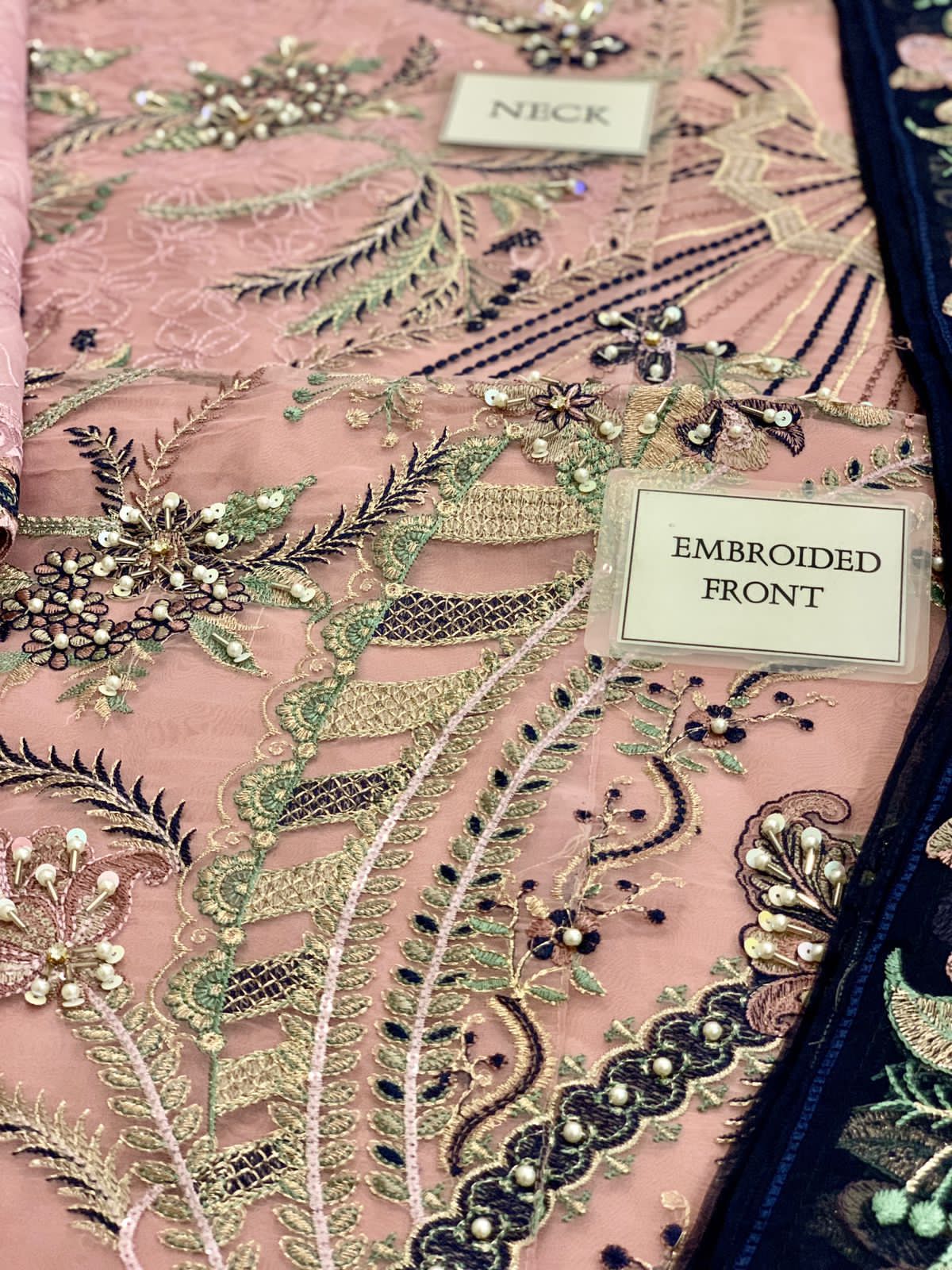 RAMSHA LUXURY EMBROIDERED ORGANZA - 3 PC UNSTITCHED