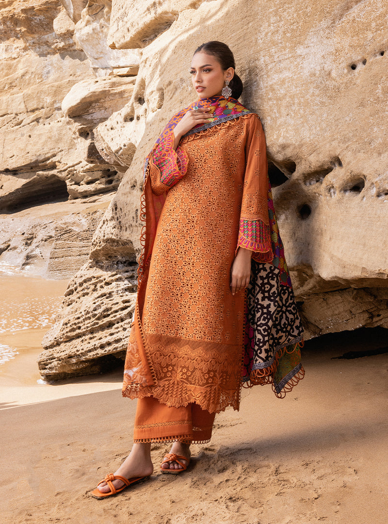 ZAINAB CHOTTANI LUXURY EMBROIDERED CHIKANKARI LAWN - 3 PC UNSTITCHED