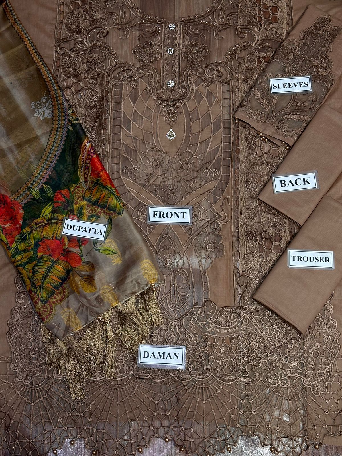 BIN ILYAS LUXURY FESTIVE CHIKANKARI EMBROIDERED LAWN - 3 PC UNSTITCHED