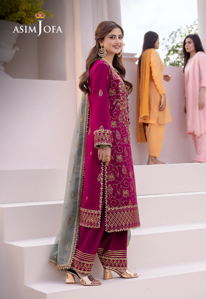 ASIM JOFA LUXURY FORMALS EMBROIDERED CHIFFON - 3 PC UNSTITCHED