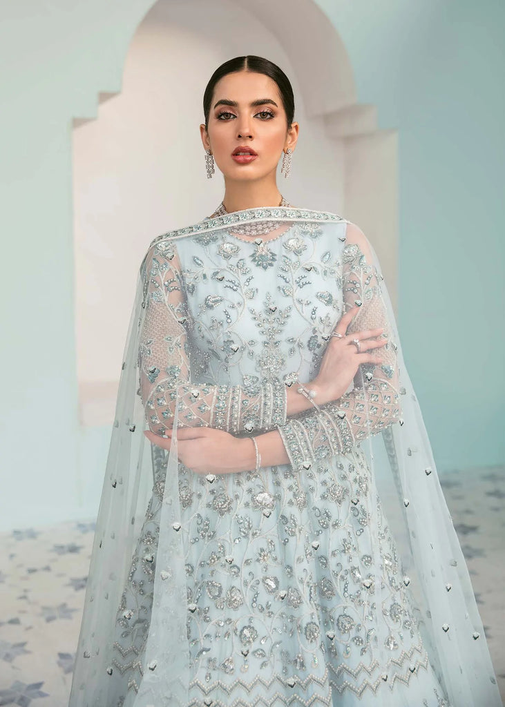 AKBER ASLAM LUXURY WEDDING EMBROIDERED NET MAXI - 3 PC UNSTITCHED