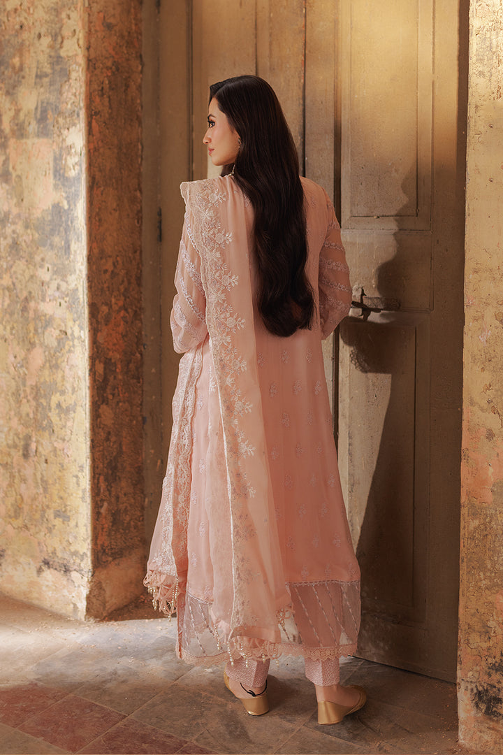 AZURE LUXURY WEDDING EMBROIDERED SEMI PURE CHIFFON - 3 PC UNSTITCHED