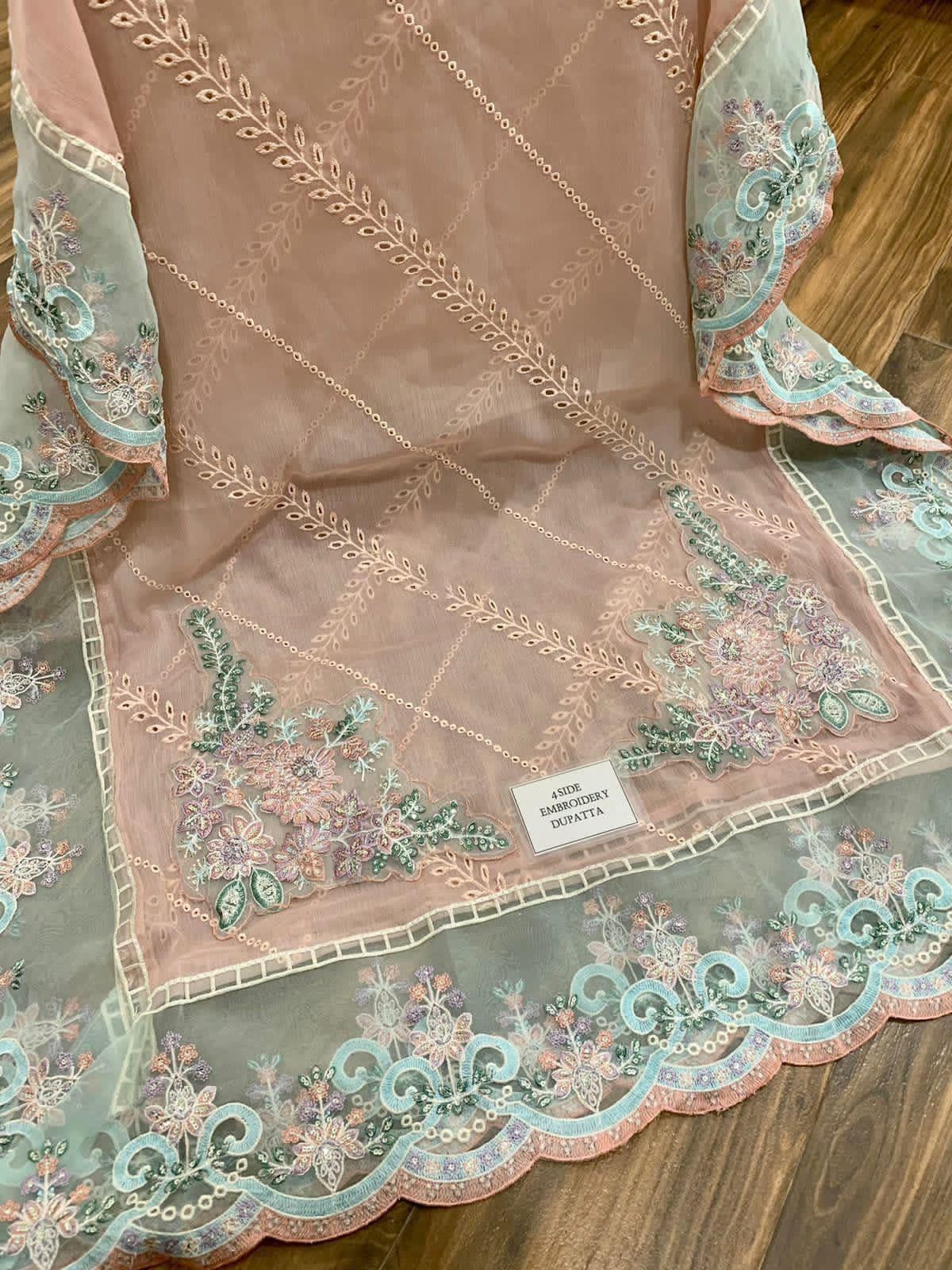 MARIA B LUXURY WEDDING EMBROIDERED CHIFFON - 3 PC UNSTITCHED