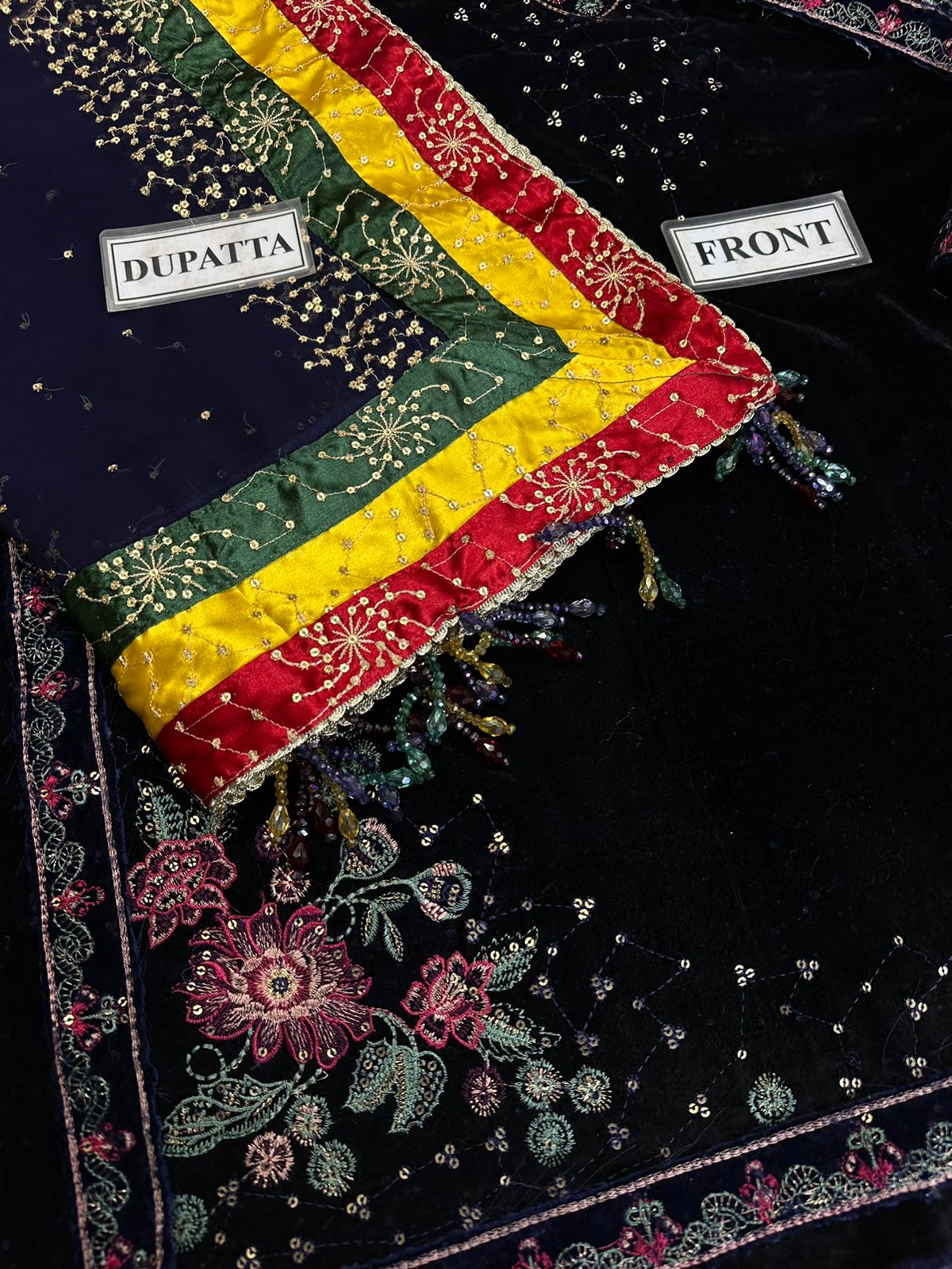 JAZMINE EMBROIDERED VELVET FORMALS - 3 PC UNSTITCHED