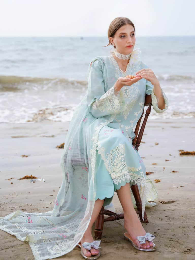 AABAYAAN LUXURY CHIKANKARI EMBROIDERED LAWN - 3 PC UNSTITCHED