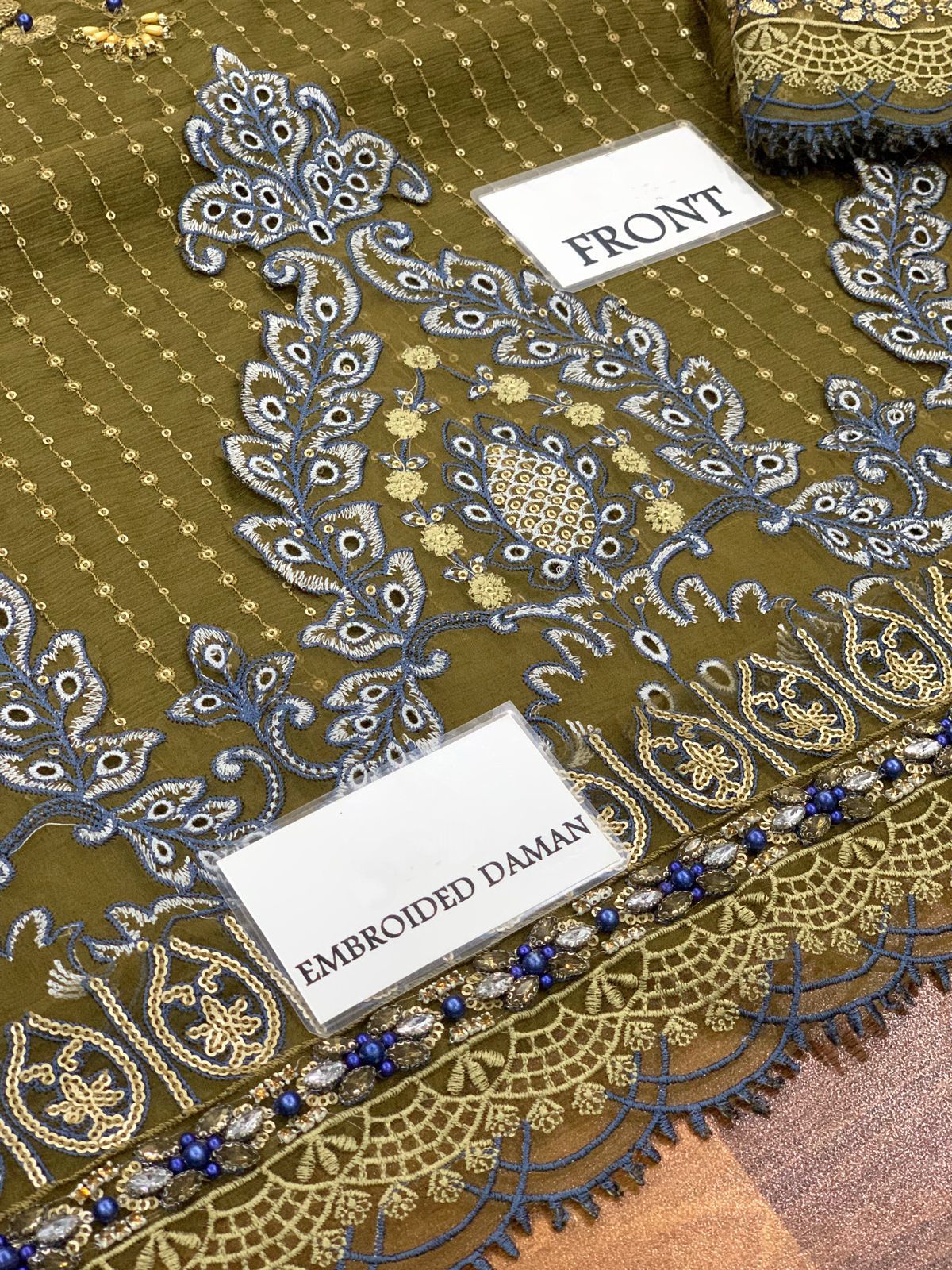 MARIA B LUXURY WEDDING EMBROIDERED CHIFFON - 3 PC UNSTITCHED