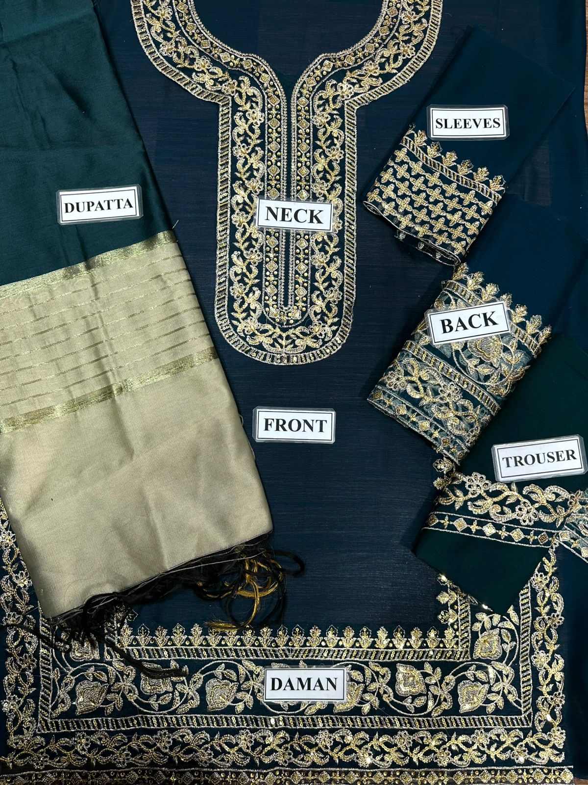 ASIM JOFA LUXURY WEDDING EMBROIDERED CHIFFON - 3 PC UNSTITCHED