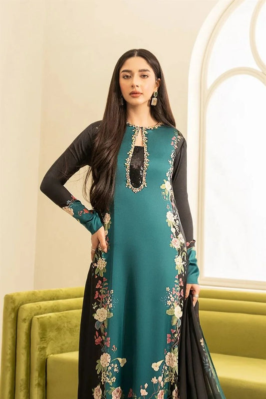 LULUSAR LUXURY FORMALS DIGITAL PRINTED SILK - 3 PC UNSTITCHED
