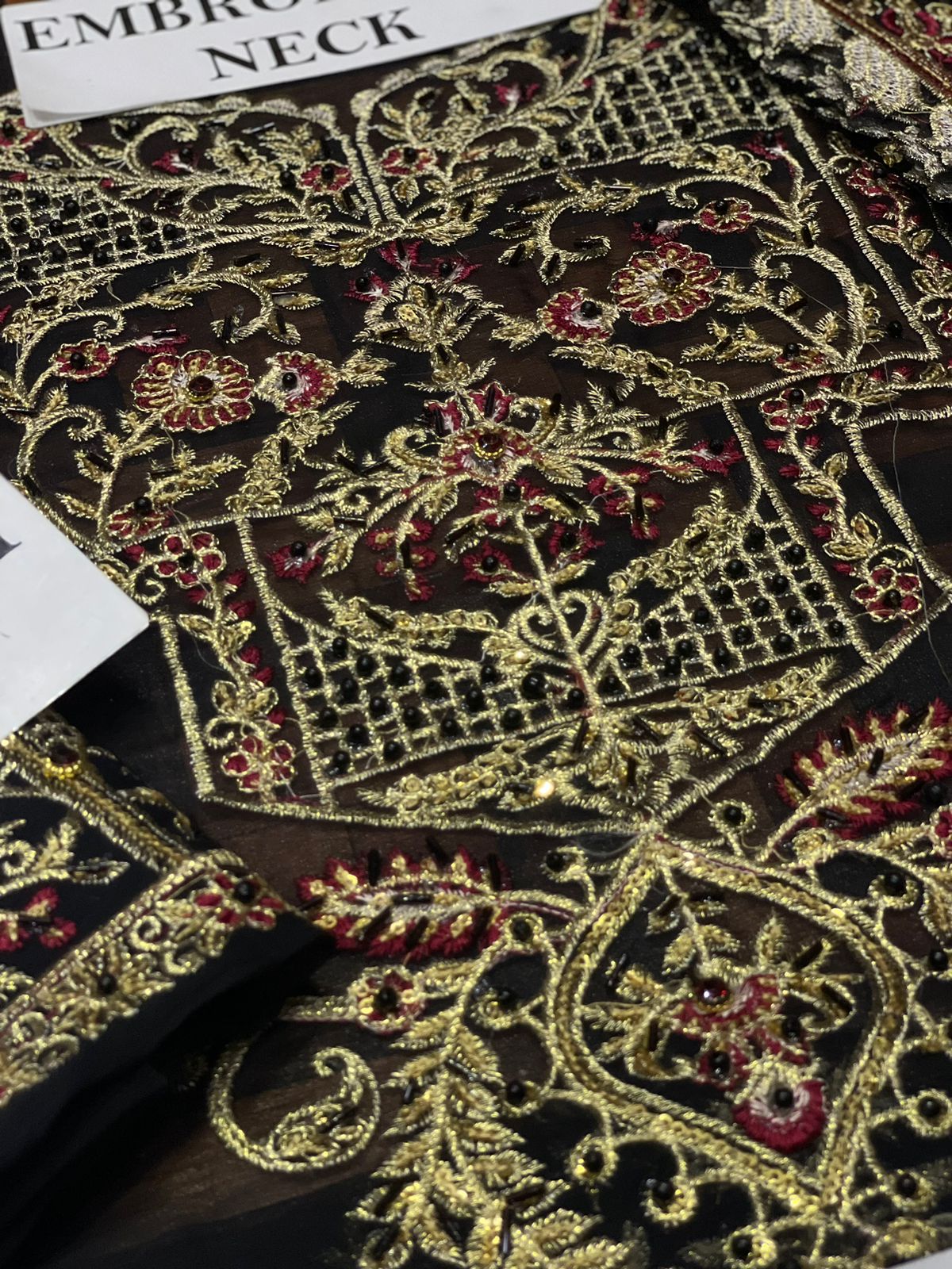 ASIM JOFA LUXURY WEDDING EMBROIDERED CHIFFON - 3 PC UNSTITCHED