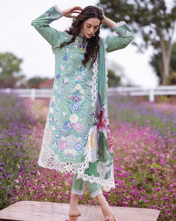 MUSHQ LUXURY EMBROIDERED LAWN - 3 PC UNSTITCHED