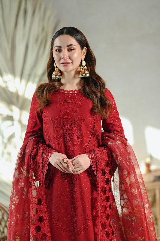 QALAMKAR LUXURY CHIKANKARI EMBROIDERED LAWN - 3 PC UNSTITCHED