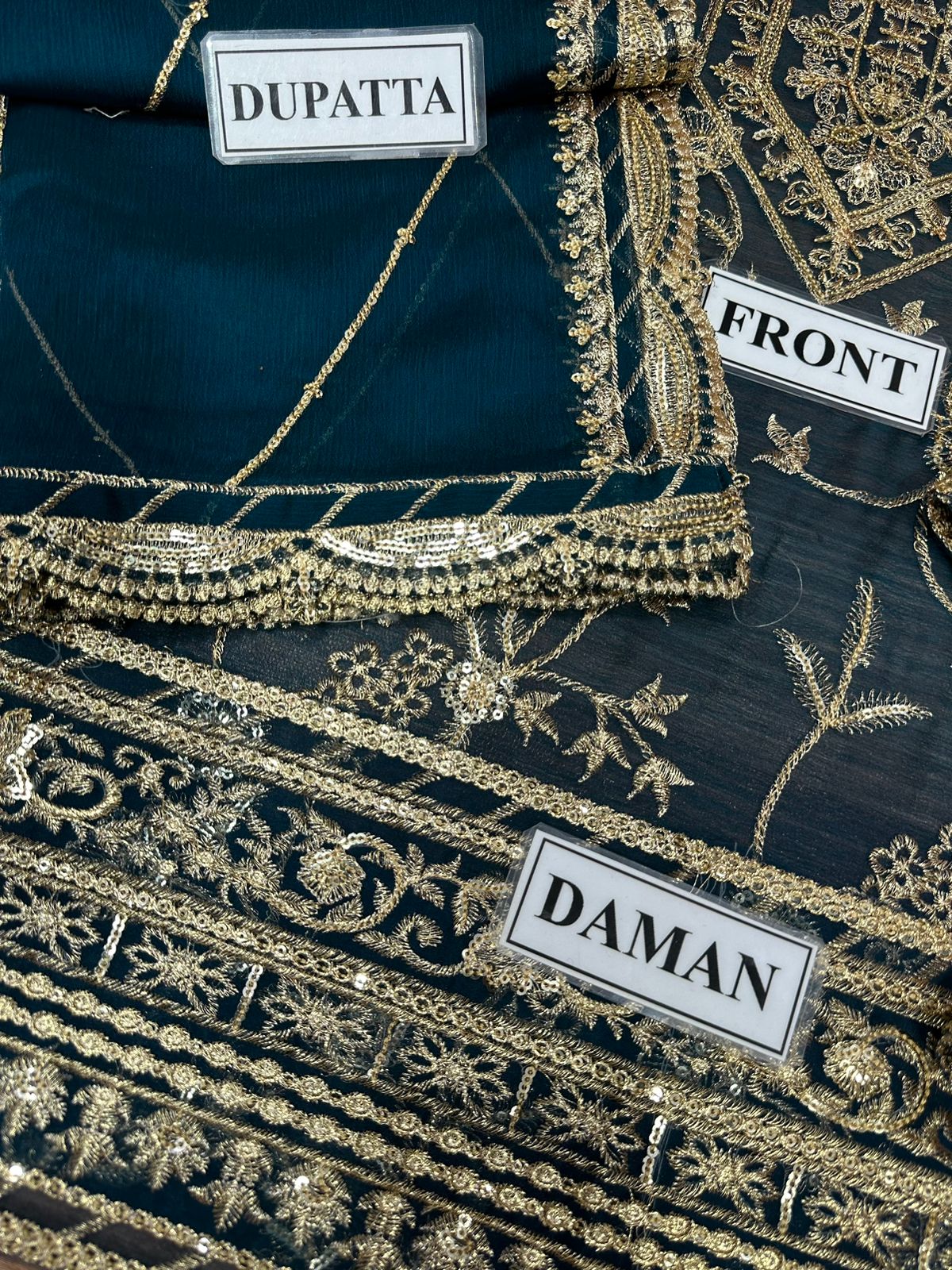 ASIM JOFA LUXURY WEDDING EMBROIDERED CHIFFON - 3 PC UNSTITCHED