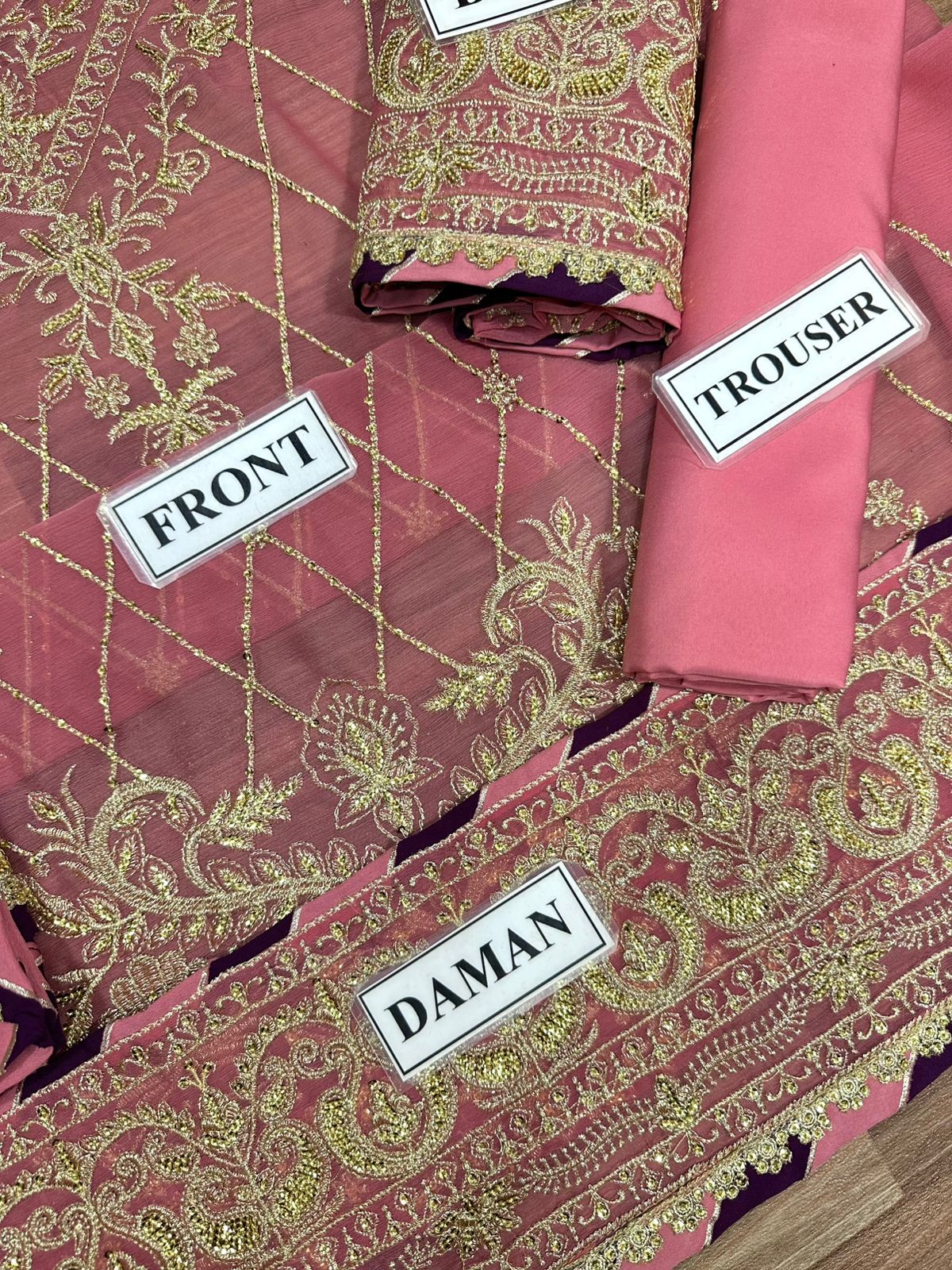 ASIM JOFA LUXURY WEDDING EMBROIDERED SEMI PURE CHIFFON - 3 PC UNSTITCHED