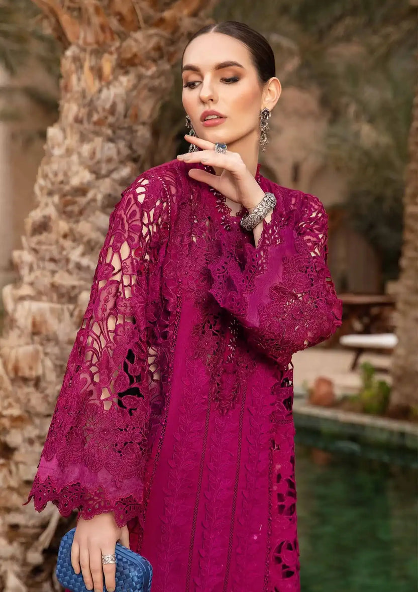 MARIA B LUXURY EMBROIDERED CUTWORK LAWN - 3 PC UNSTITCHED