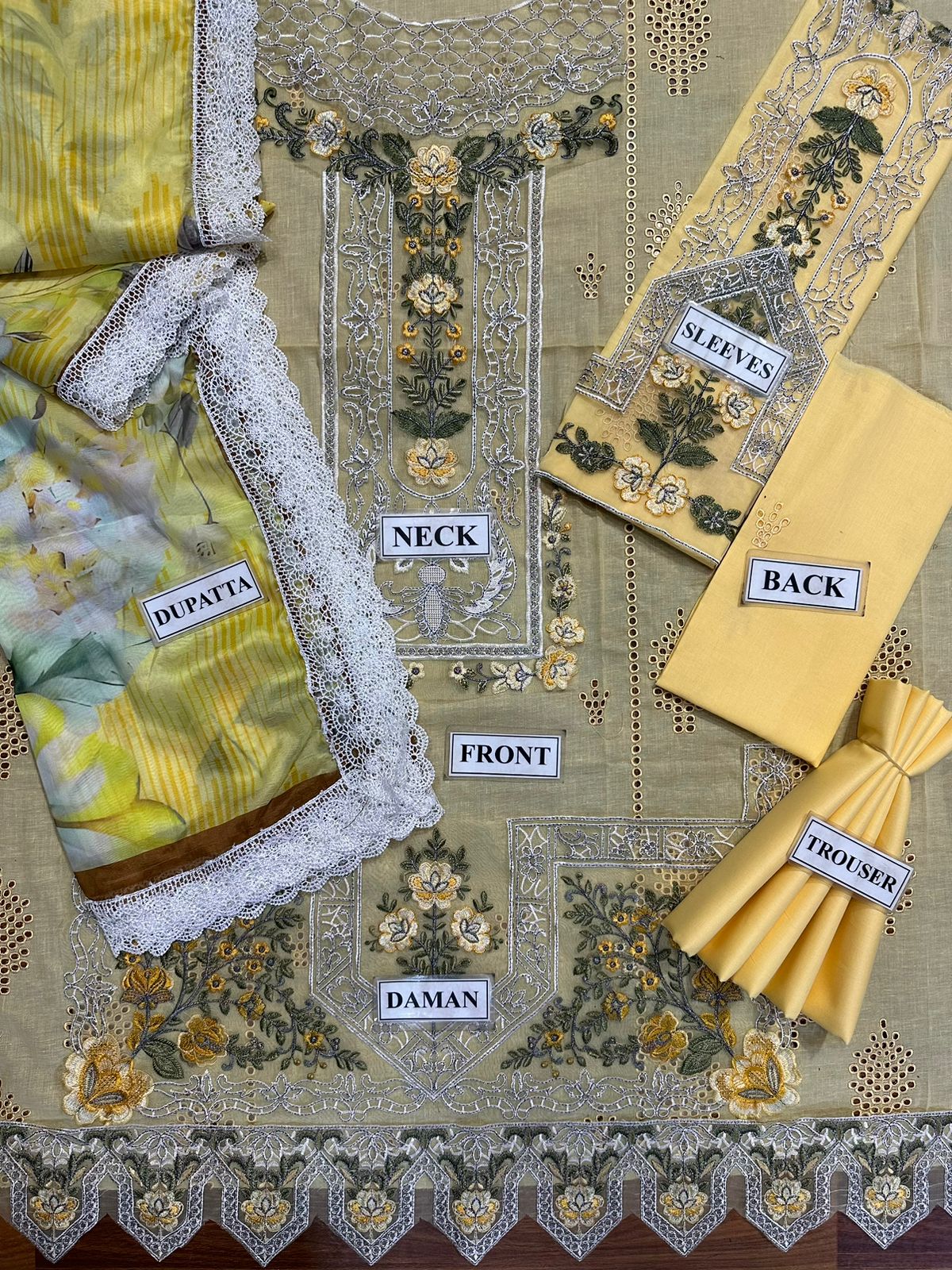 ADNAN LIBAS LUXURY CHIKANKARI EMBROIDERED LAWN - 3 PC UNSTITCHED