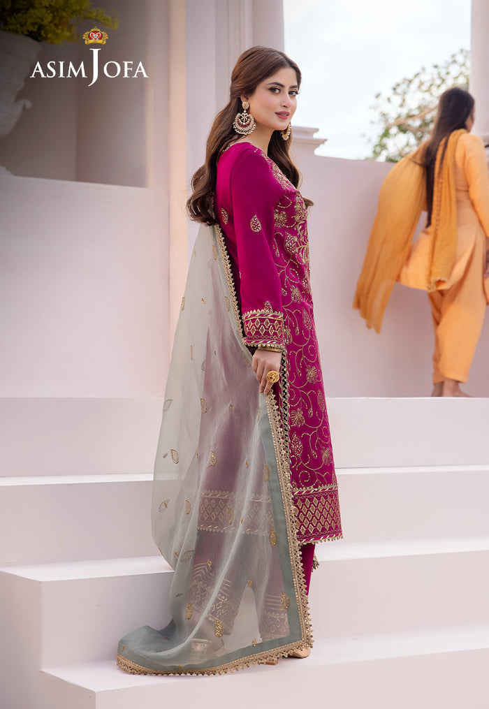ASIM JOFA LUXURY FORMALS EMBROIDERED CHIFFON - 3 PC UNSTITCHED