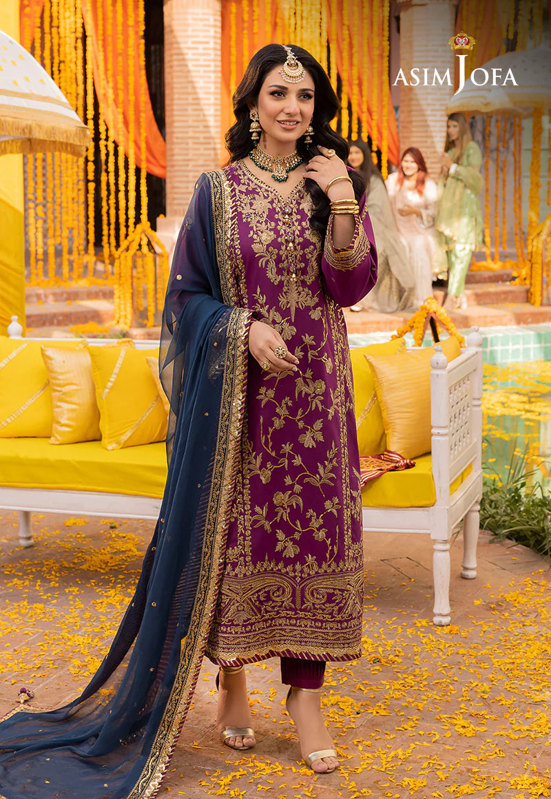ASIM JOFA LUXURY EMBROIDERED CHIFFON - 3 PC UNSTITCHED