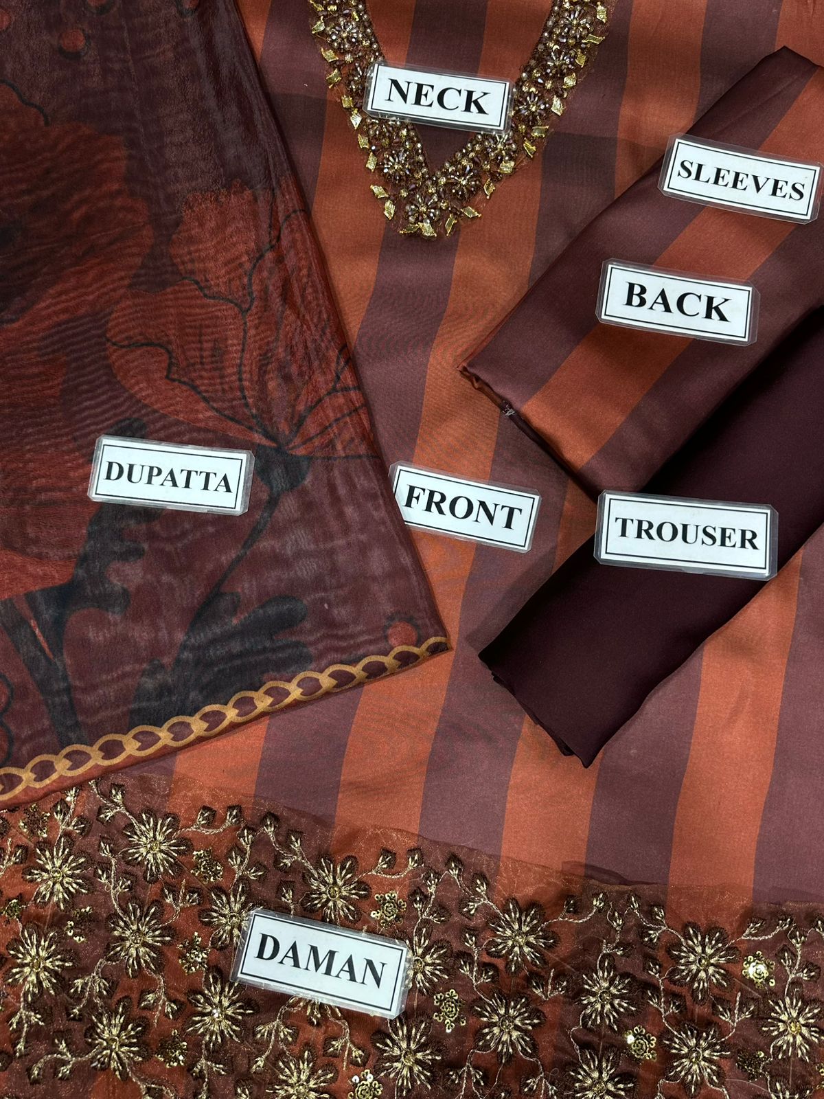 LULUSAR LUXURY DIGITAL PRINTED EMBROIDERED SILK - 3 PC UNSTITCHED