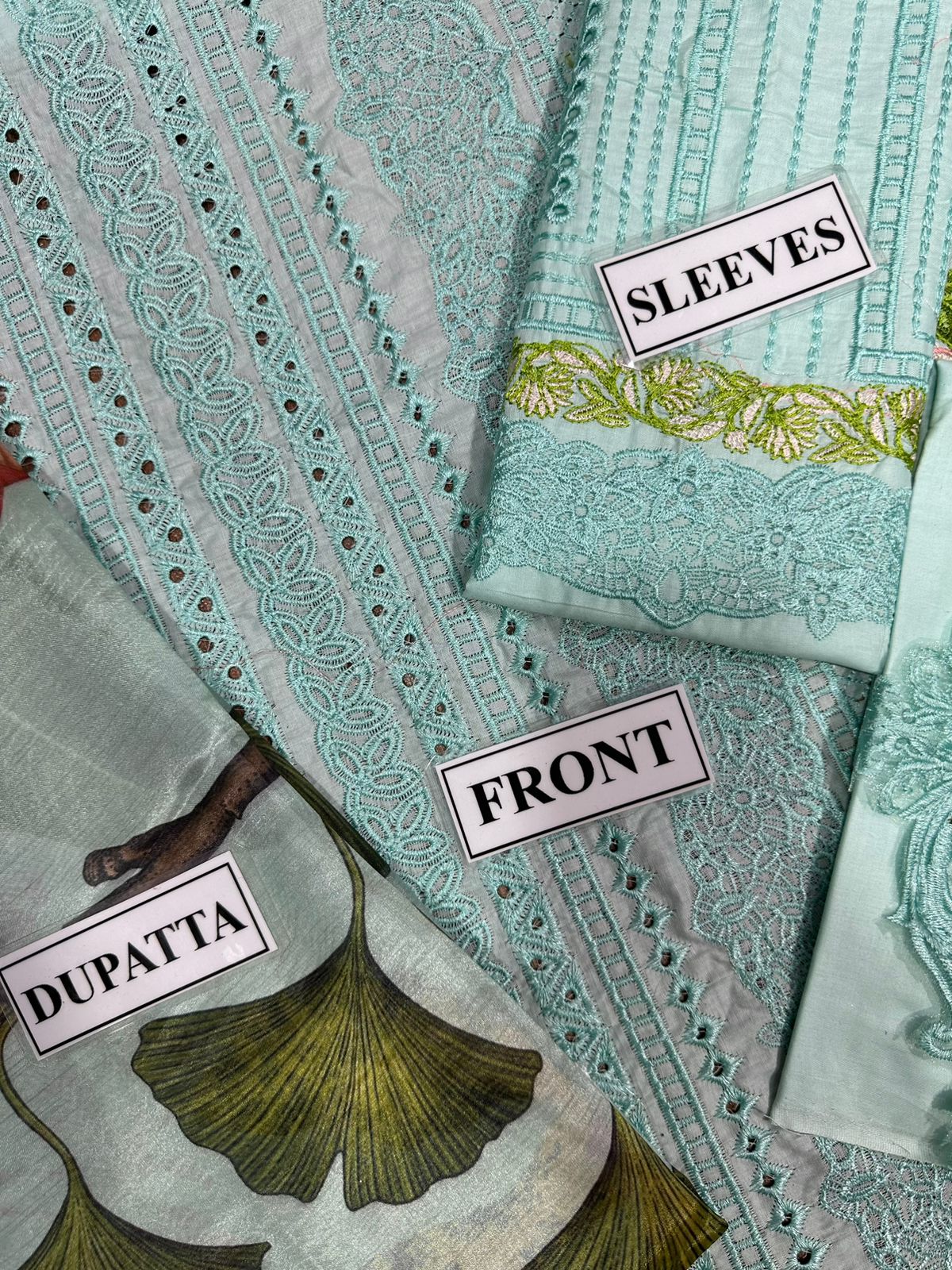 CRIMSON LUXURY CHIKANKARI EMBROIDERED LAWN - 3 PC UNSTITCHED