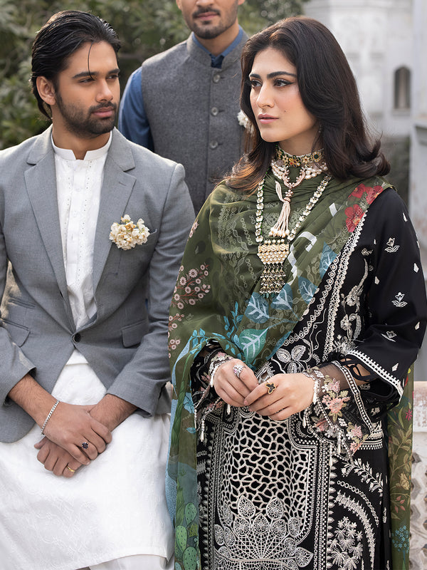 MAHNUR MAHRUKH LUXURY EMBROIDERED LAWN - 3 PC UNSTITCHED
