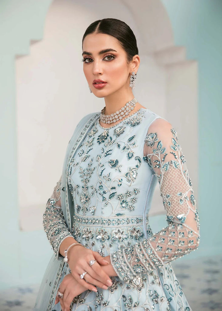 AKBER ASLAM LUXURY WEDDING EMBROIDERED NET MAXI - 3 PC UNSTITCHED