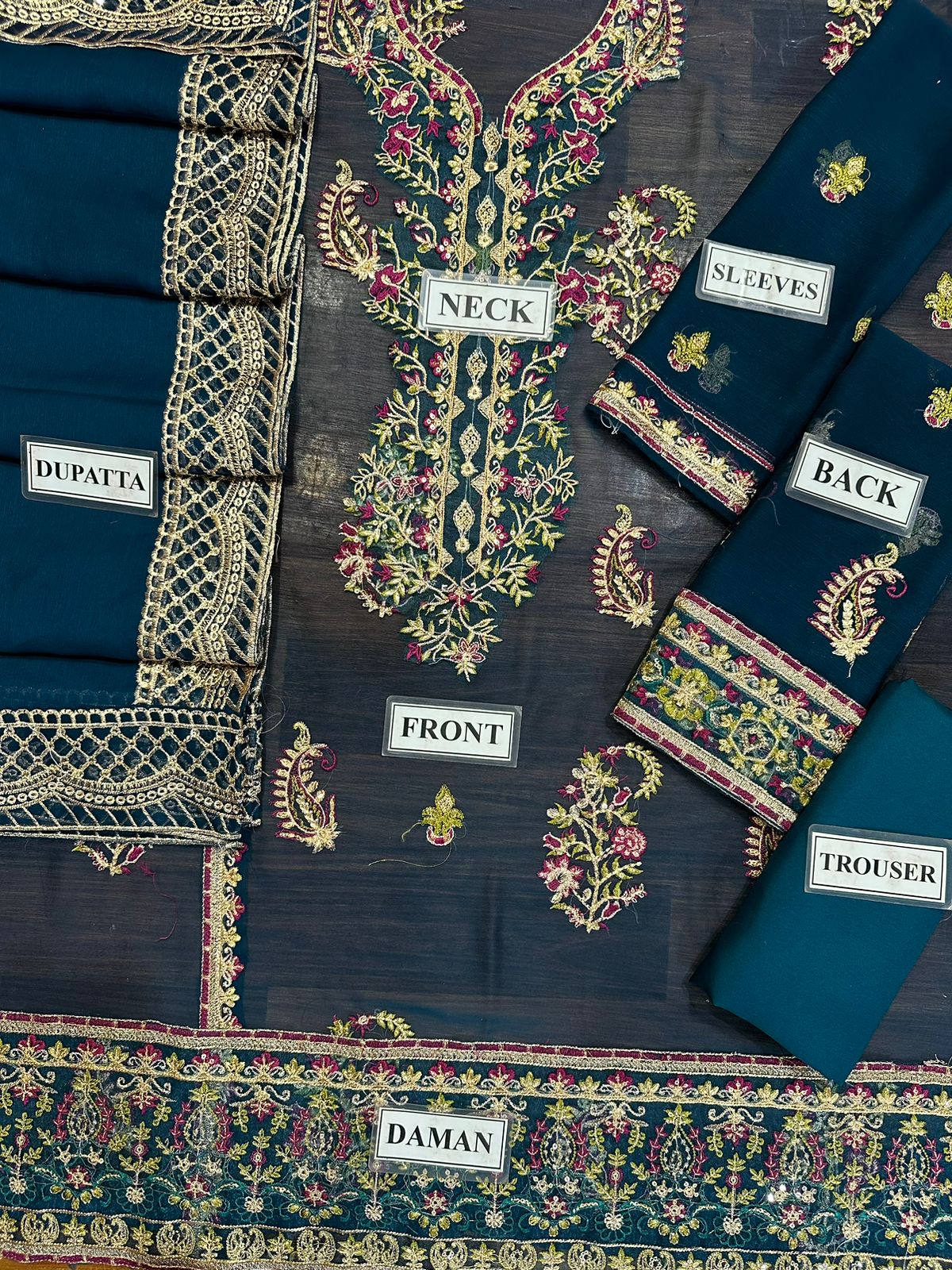 ASIM JOFA LUXURY WEDDING EMBROIDERED CHIFFON - 3 PC UNSTITCHED