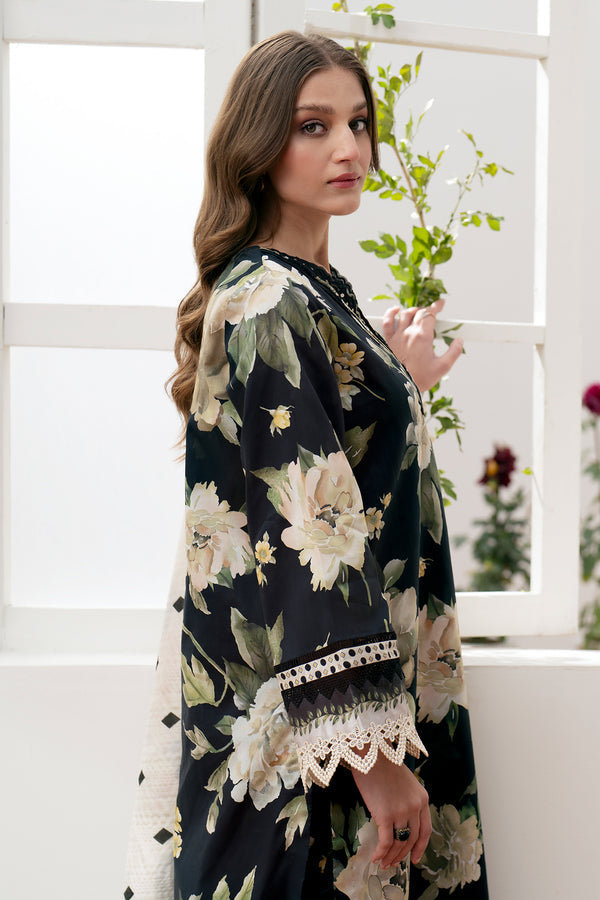 BAROQUE LUXURY EMBROIDERED SWISS LAWN - 3 PC UNSTITCHED