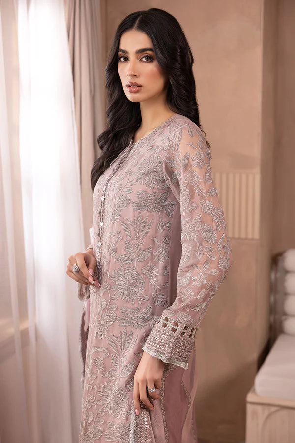 JAZMIN LUXURY WEDDING EMBROIDERED SEMI PURE CHIFFON - 3 PC UNSTITCHED