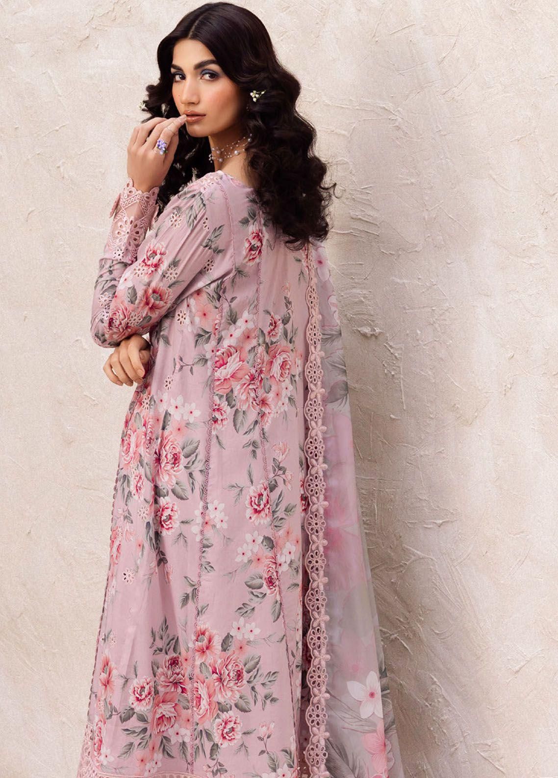 IZNIK LUXURY PRINTED EMBROIDERED CHIKANKARI LAWN - 3 PC UNSTITCHED