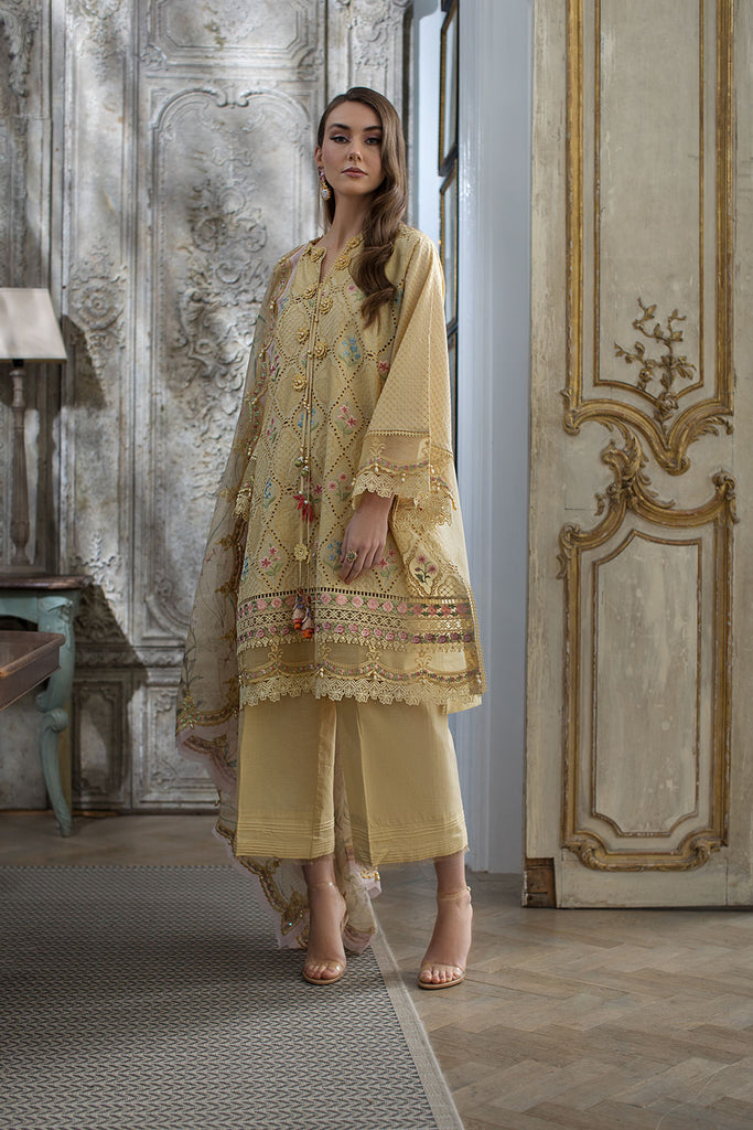 SOBIA NAZIR LUXURY CHIKANKARI LAWN - 3 PC UNSTITCHED SUIT