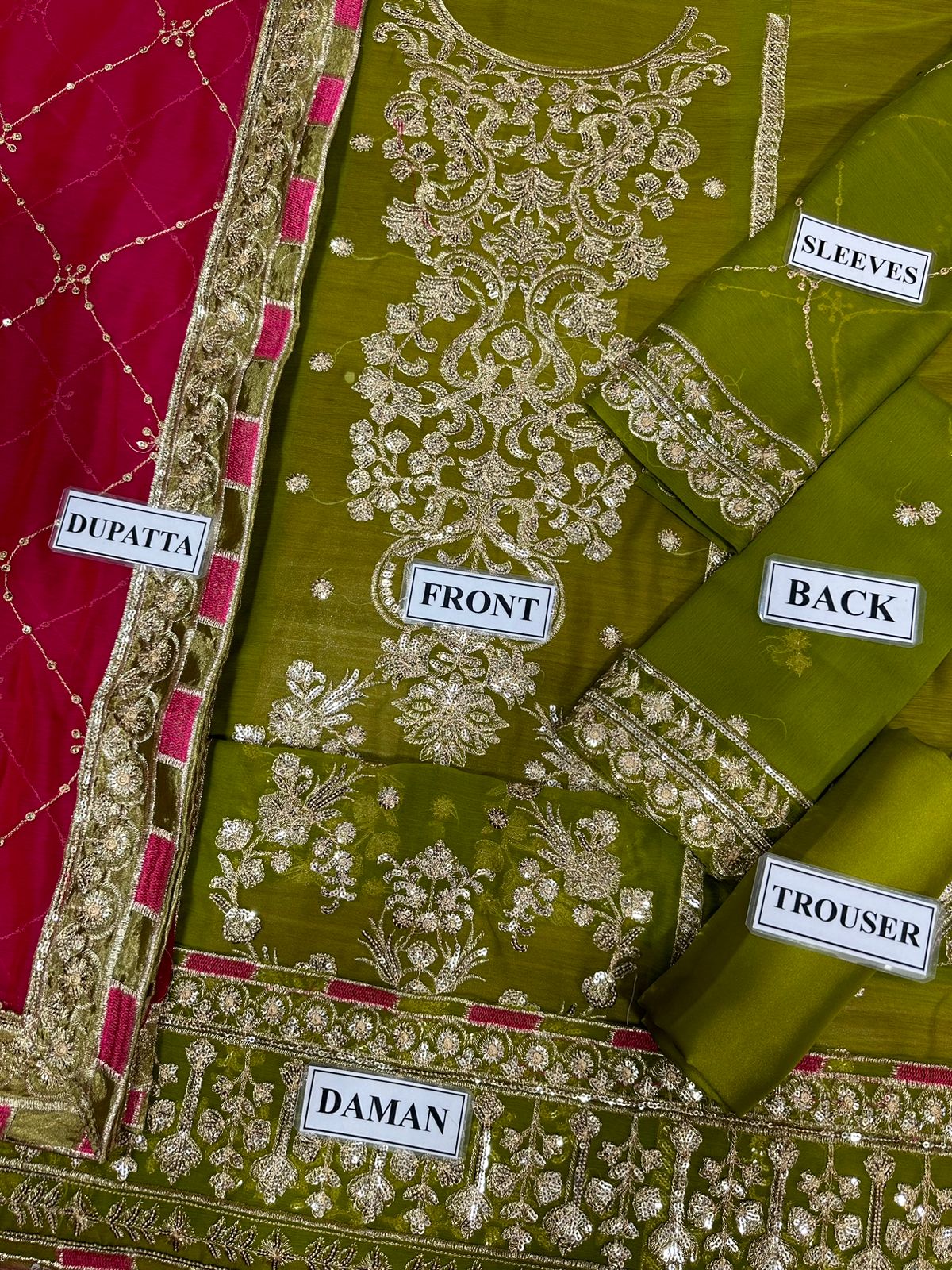 ASIM JOFA LUXURY WEDDING EMBROIDERED CHIFFON - 3 PC UNSTITCHED