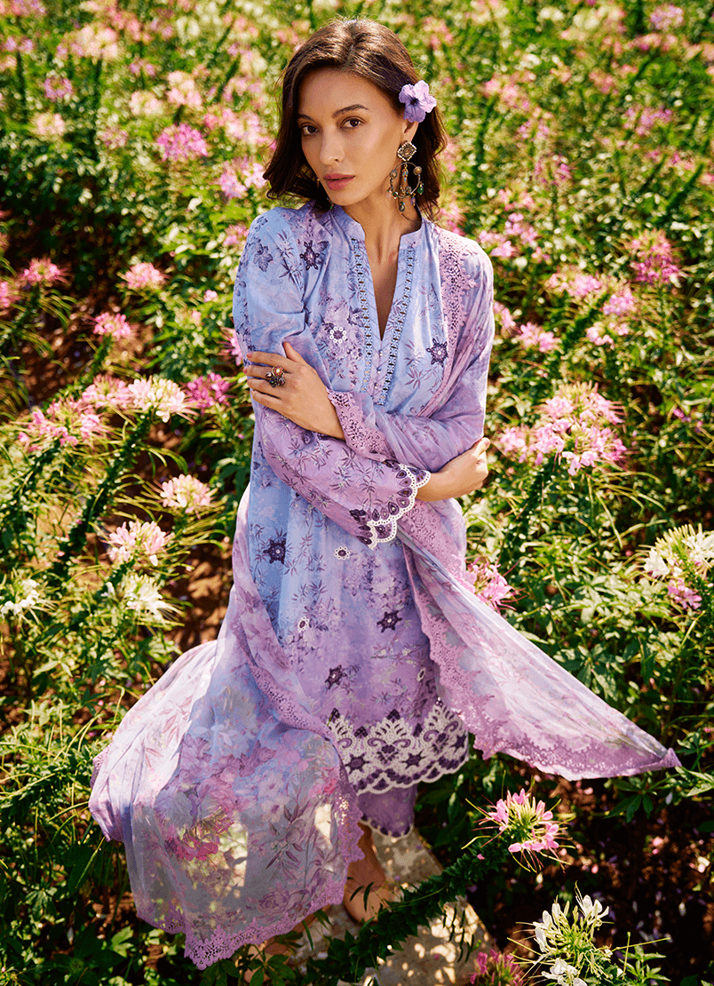 IMAGE LUXURY PRINTED EMBROIDERED CHIKANKARI LAWN 3 PC UNSTITCHED