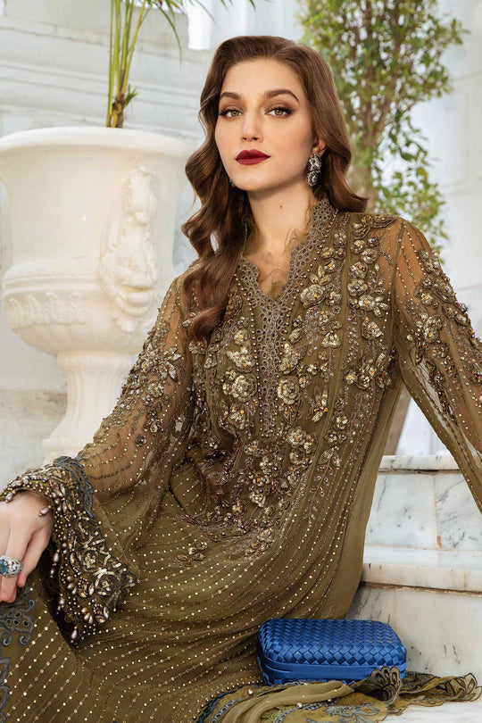 MARIA B LUXURY WEDDING EMBROIDERED CHIFFON - 3 PC UNSTITCHED