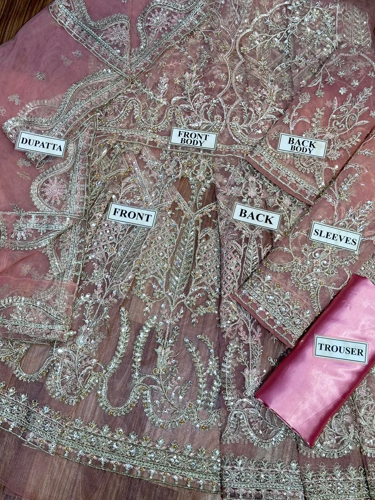 GULAAL LUXURY WEDDING EMBROIDERED NET MAXI - 3 PC UNSTITCHED