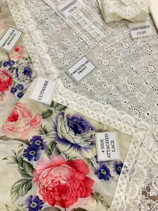 Motifz Luxury Lawn Collection 3 pc Unstitched Suit