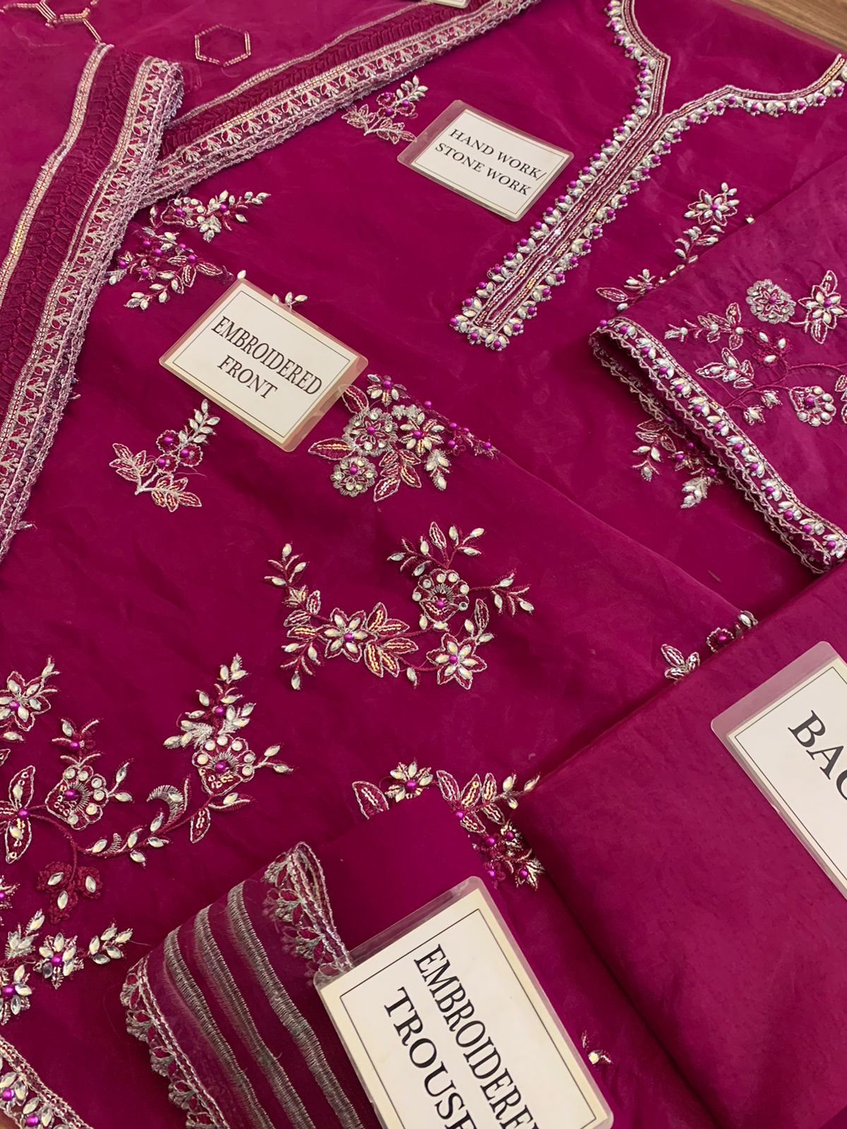 MUSHQ LUXURY WEDDING EMBROIDERED ORGANZA - 3 PC UNSTITCHED
