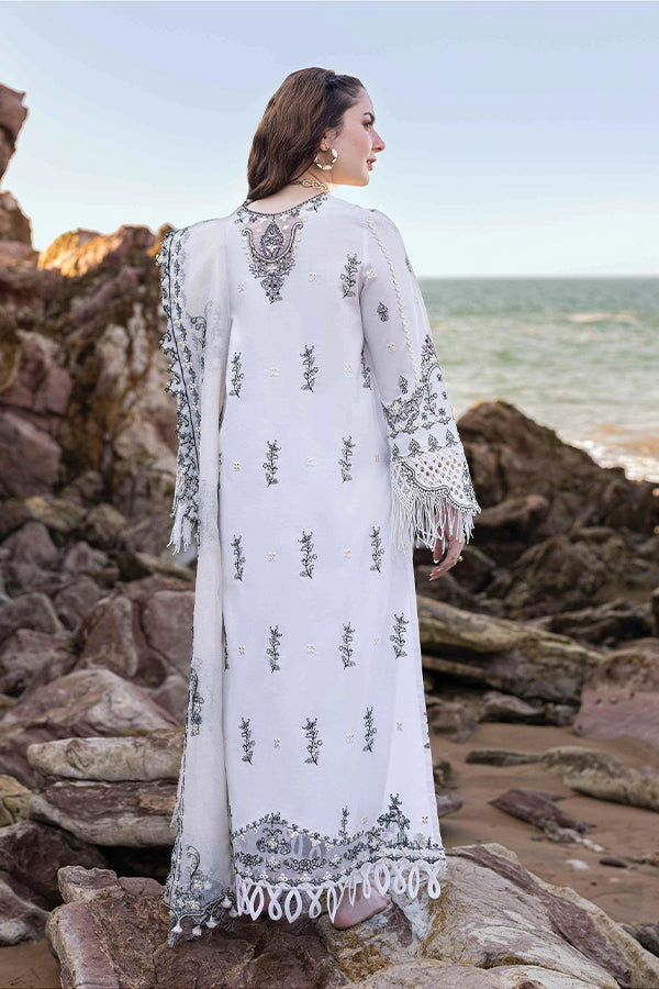 QALAMKAR LUXURY CHIKANKARI EMBROIDERED LAWN - 3 PC UNSTITCHED
