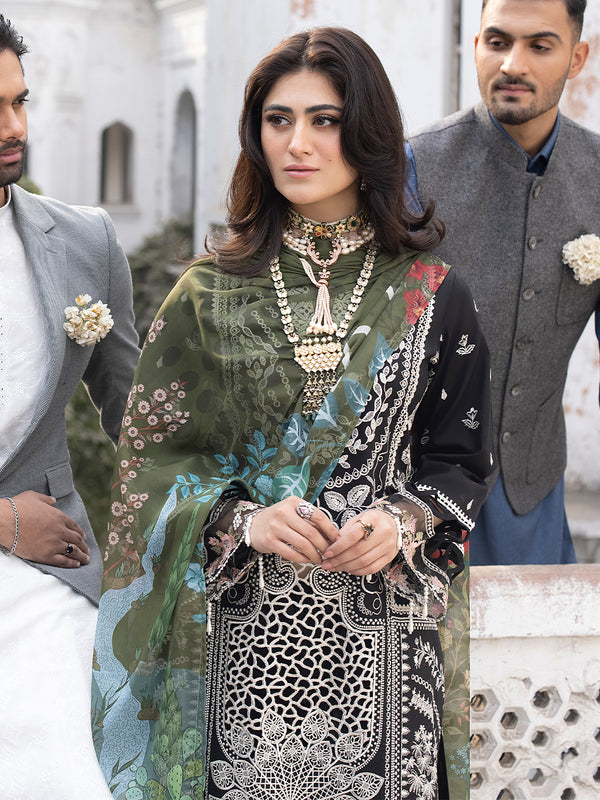 MAHNUR MAHRUKH LUXURY EMBROIDERED LAWN - 3 PC UNSTITCHED