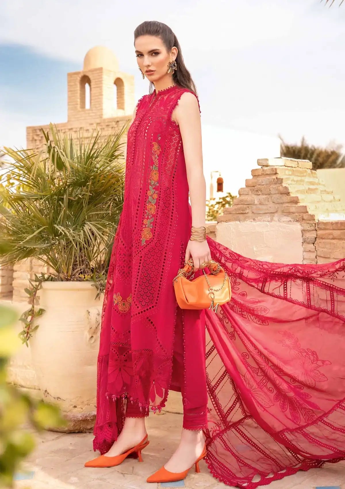 MARIA B LUXURY CHIKANKARI EMBROIDERED LAWN - 3 PC UNSTITCHED
