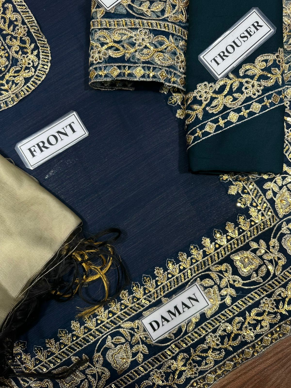 ASIM JOFA LUXURY WEDDING EMBROIDERED CHIFFON - 3 PC UNSTITCHED