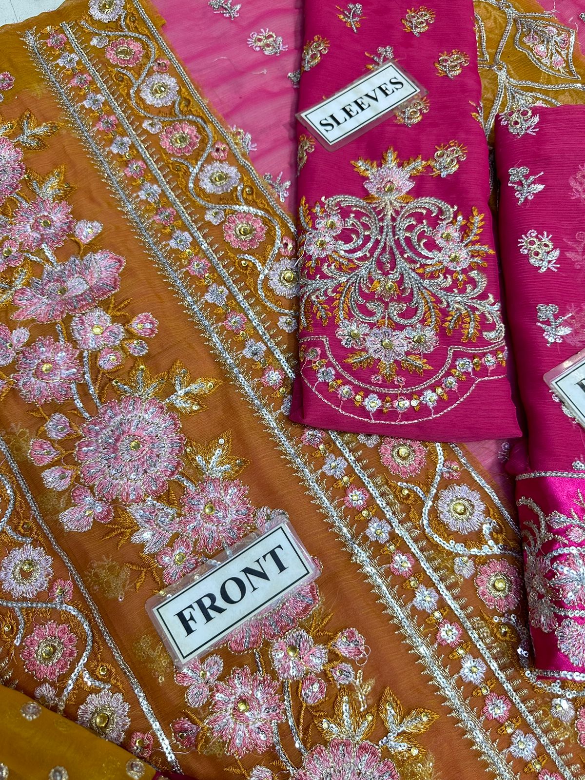 CRIMSON LUXURY EMBROIDERED CHIFFON - 3 PC UNSTITCHED