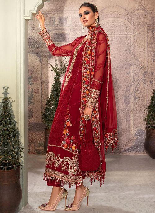 MARIA B LUXURY EMBROIDERED CHIFFON - 3 PC UNSTITCHED