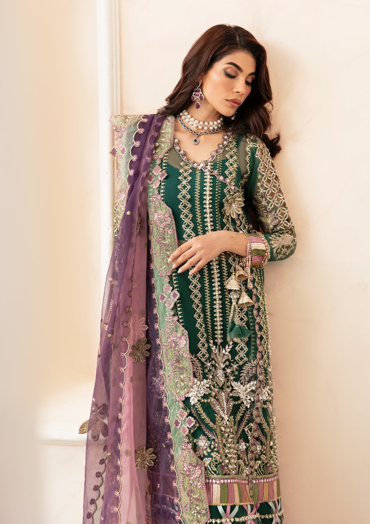 ELAF LUXURY EMBROIDERED ORGANZA - 3 PC UNSTITCHED