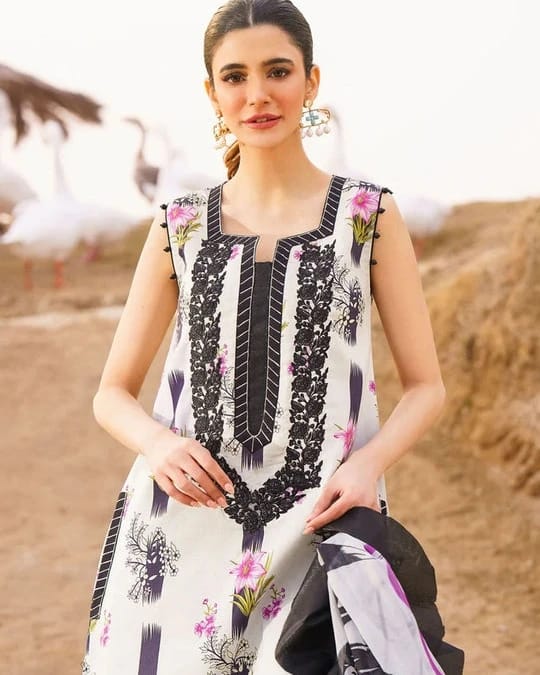 Asifa Nabeel Digital Embroidered Lawn Collection 3 pc Unstitched Suit