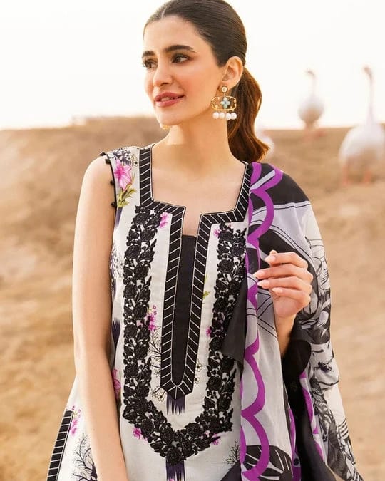 Asifa Nabeel Digital Embroidered Lawn Collection 3 pc Unstitched Suit